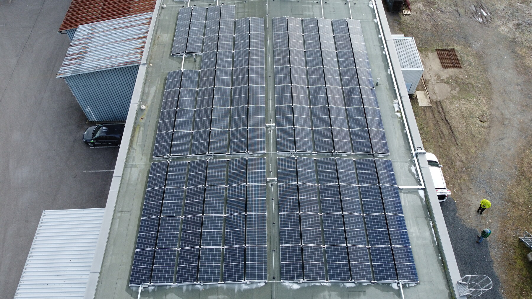 Detail fotovoltaické realizace Beneš a Lát